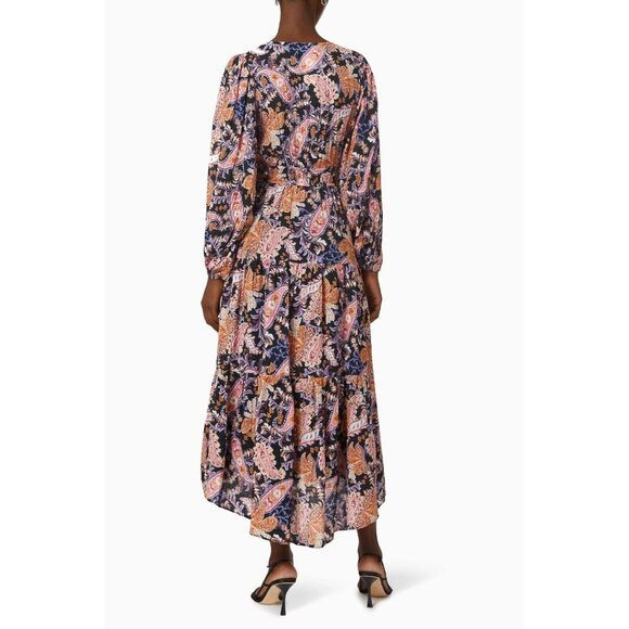 MINKPINK Celestia Floral Paisley Plisse Pleated Boho Peasant Midi Dress, Size S - Picture 2 of 15